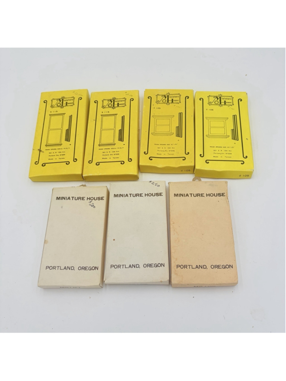 Miniature House Dollhouse Window Kits Lot #105 #106 #107 #115 1:12 NOS